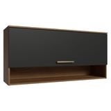 Alacena 105 cm 1 Puerta Rebatible Marrón/Negro Lille Madesa