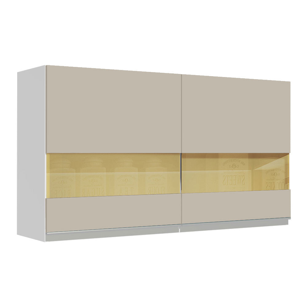 Alacena Gabinete Superior Madesa Glamy 120cm Blanco/Crema