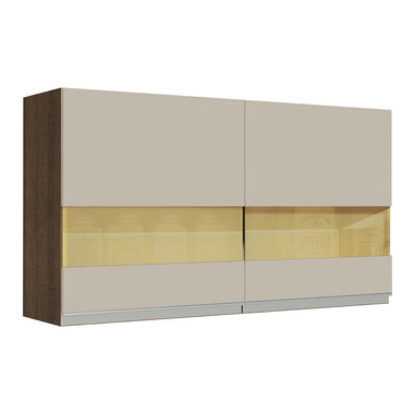 Alacena 120 cm 2 Puertas Marrón/Crema Glamy Madesa