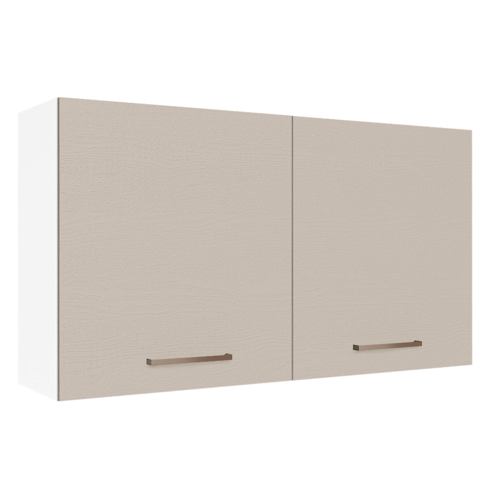 Alacena 120 cm 2 Puertas Agata Blanco/Crema