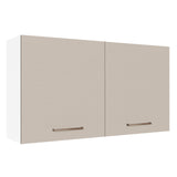 Alacena 120 cm 2 Puertas Agata Blanco/Crema