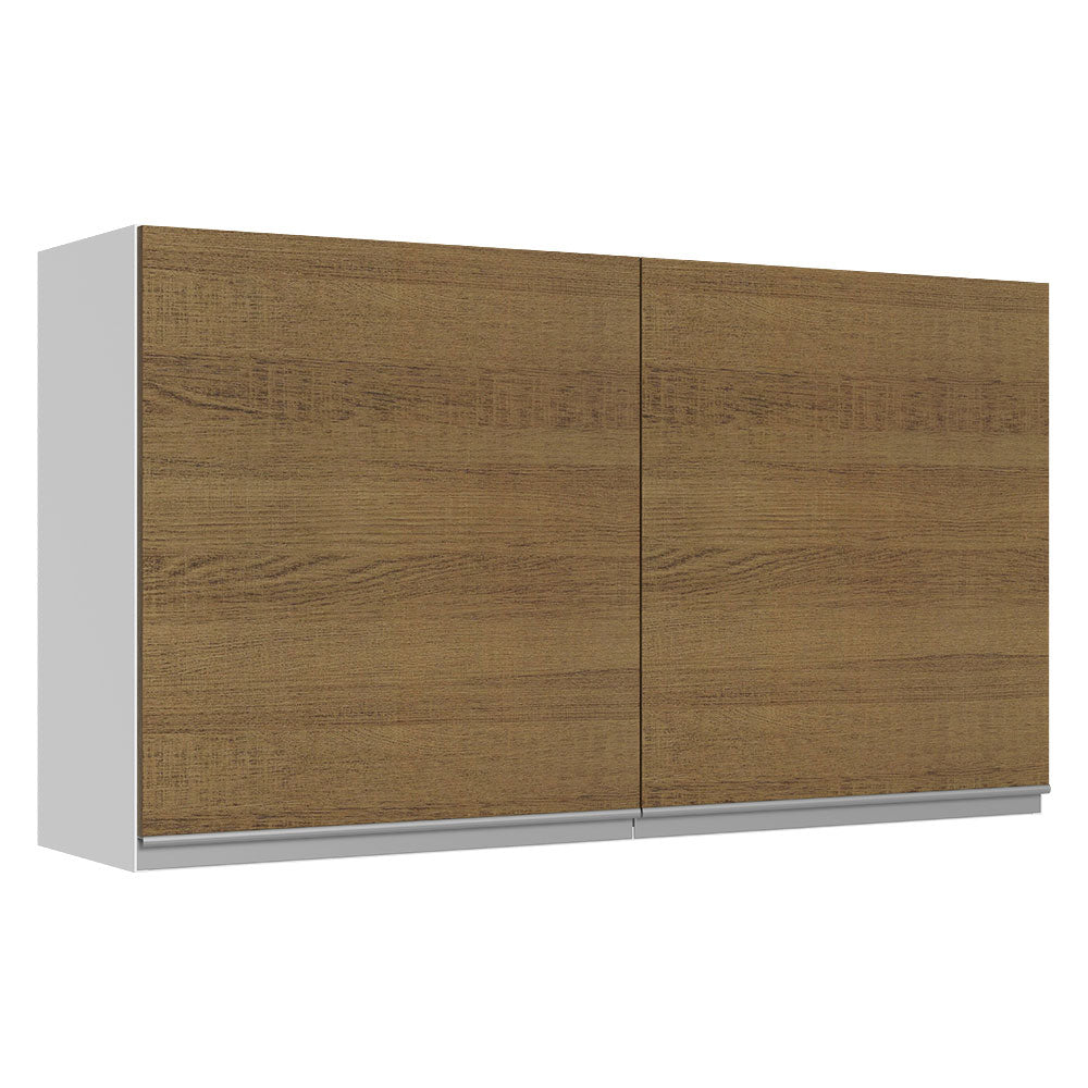 Alacena Cocina 100% MDF 120 cm 2 Puertas Blanco/Marrón Acordes Madesa
