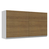 Alacena Cocina 100% MDF 120 cm 2 Puertas Blanco/Marrón Acordes Madesa