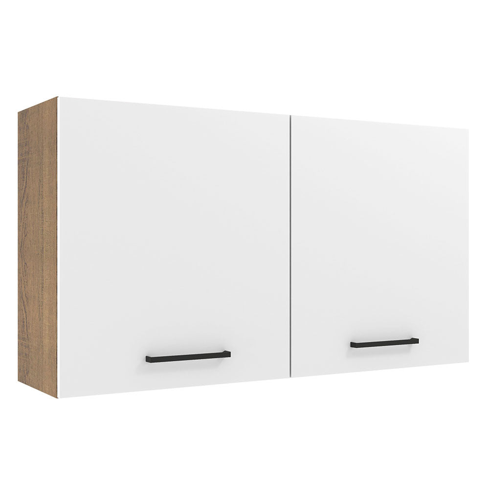 Alacena Madesa Agata 120 cm 2 Puertas Marrón/Blanco