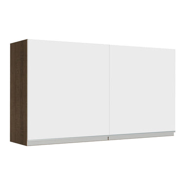 Alacena 120 cm 2 Puertas Marrón/Blanco Glamy Madesa