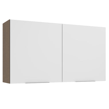 Alacena 120 cm 2 Puertas Marrón/Blanco Stella Madesa