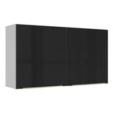 Alacena 120 cm 2 Puertas Lux Blanco/Negro