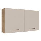 Alacena 120 cm 2 Puertas Agata Marrón/Crema