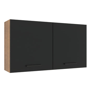 Alacena 120 cm 2 Puertas Marrón/Negro Agata Madesa
