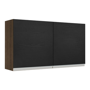 Alacena 120 cm 2 Puertas Marrón/Negro Glamy Madesa