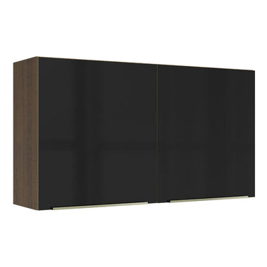 Alacena 120 cm 2 Puertas Marrón/Negro Lux Madesa