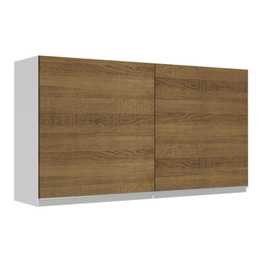 Alacena 120 cm 2 Puertas Blanco/Marrón Glamy Madesa