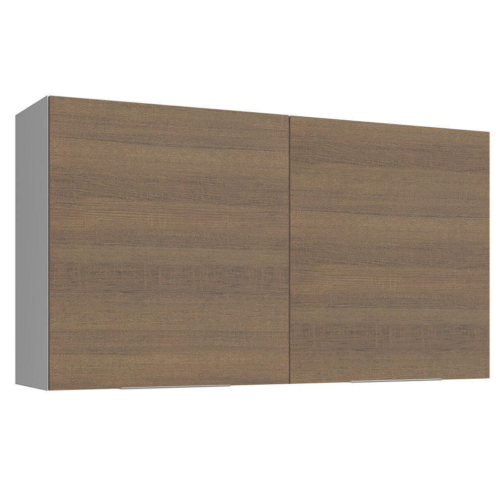 Alacena 120 cm 2 Puertas Stella Blanco/Marrón