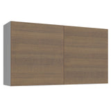 Alacena 120 cm 2 Puertas Stella Blanco/Marrón