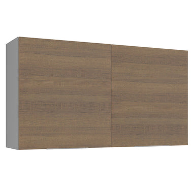 Alacena 120 cm 2 Puertas Blanco/Marrón Stella Madesa