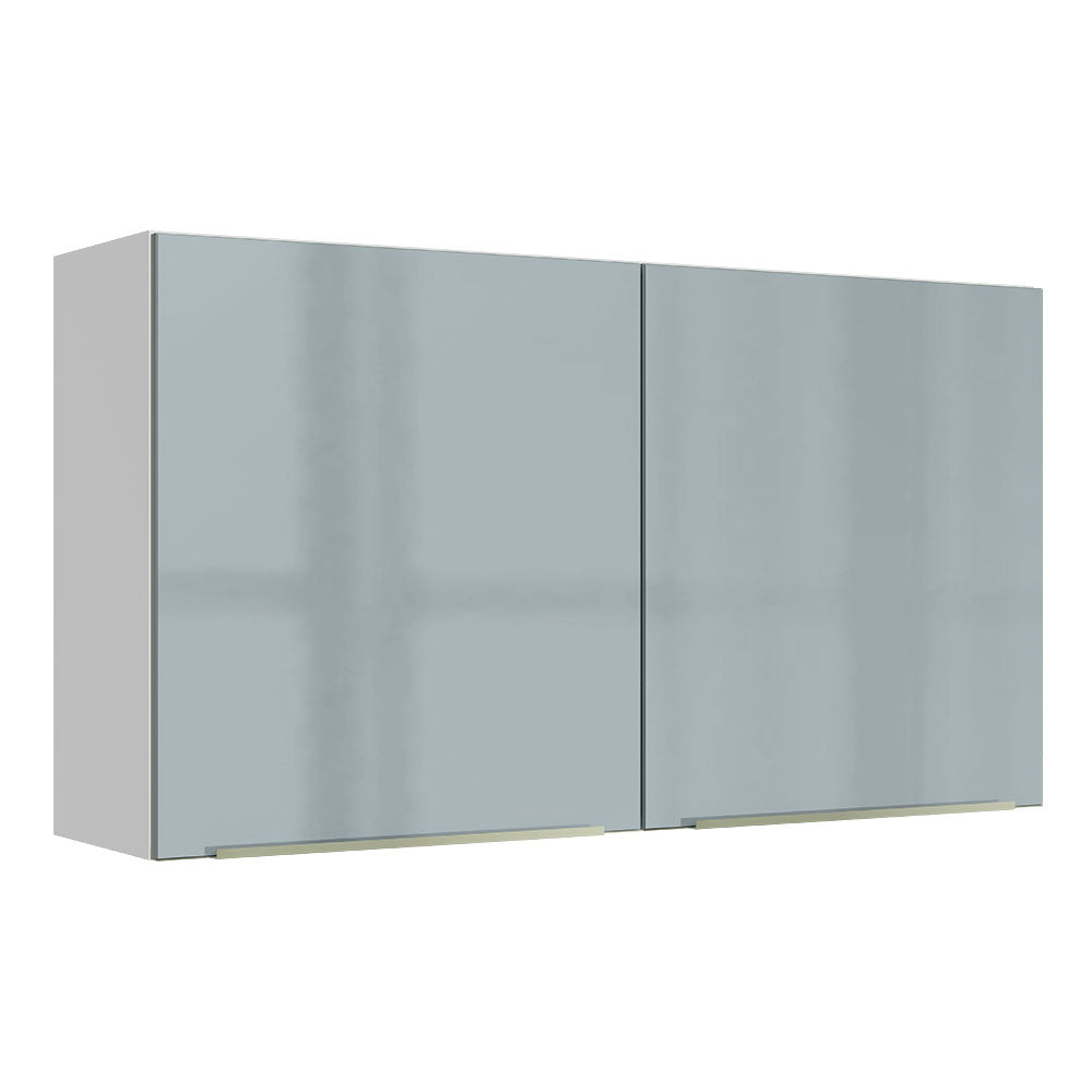Alacena 120 cm 2 Puertas Lux Blanco/Gris