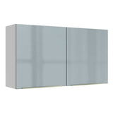 Alacena 120 cm 2 Puertas Lux Blanco/Gris