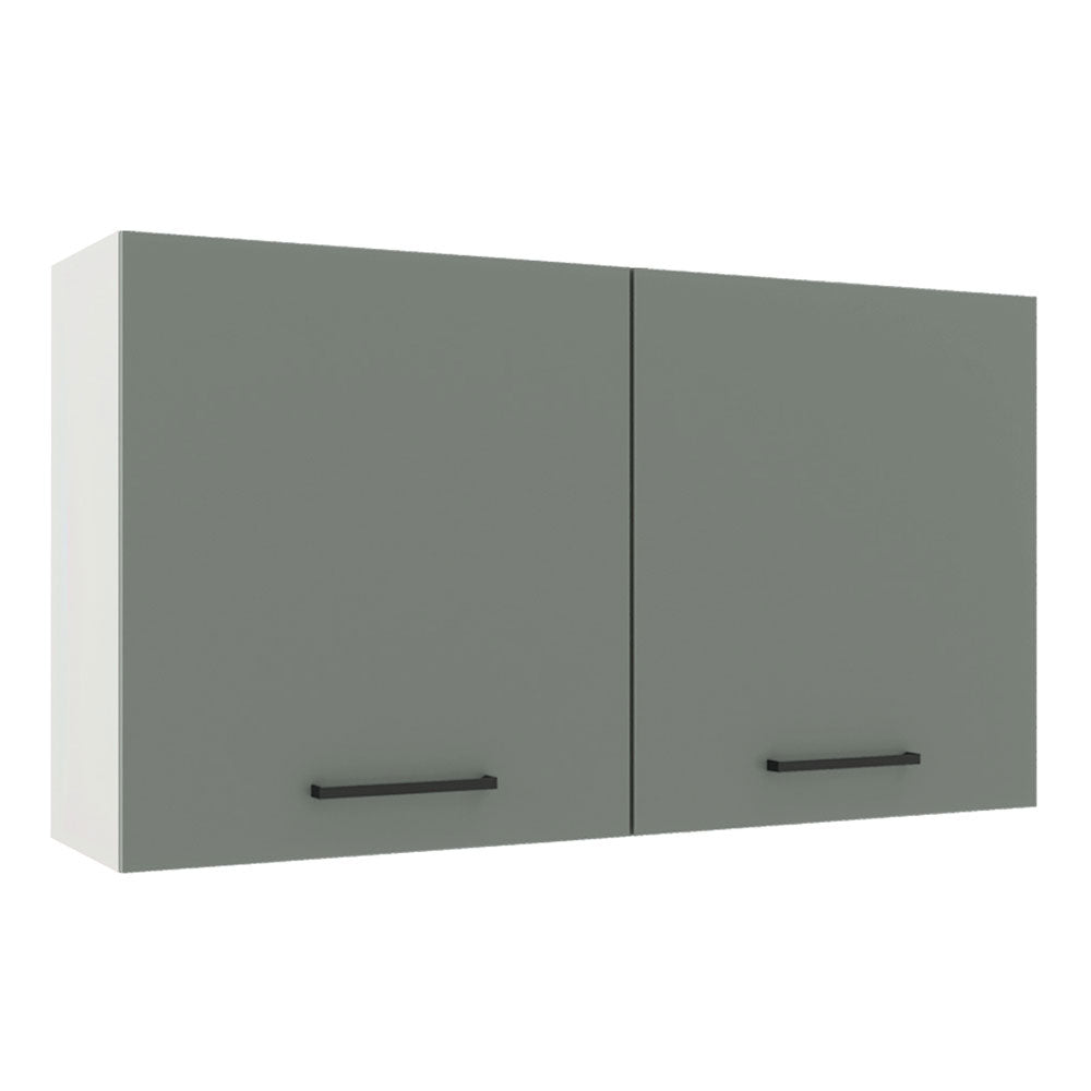 Alacena 120 cm 2 Puertas Agata Blanco/Gris
