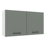 Alacena 120 cm 2 Puertas Agata Blanco/Gris