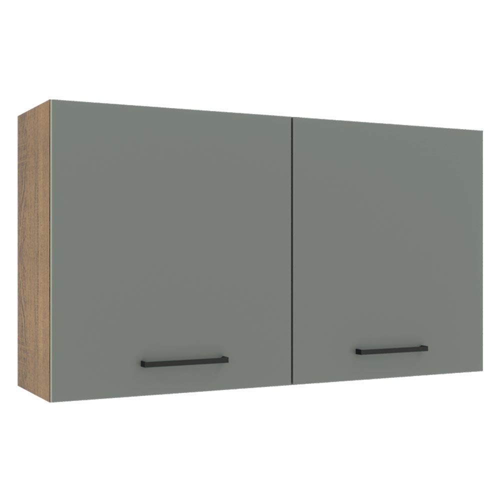 Alacena 120 cm 2 Puertas Agata Marrón/Gris