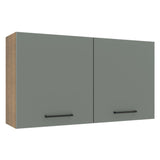 Alacena 120 cm 2 Puertas Agata Marrón/Gris