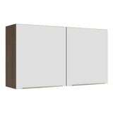 Alacena 120 cm 2 Puertas Lux Marrón/Blanco