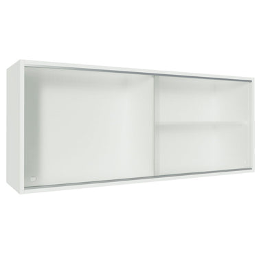Alacena 120 cm 2 Puertas 100% MDF Corredizas de Vidrio Blanco Acordes Madesa