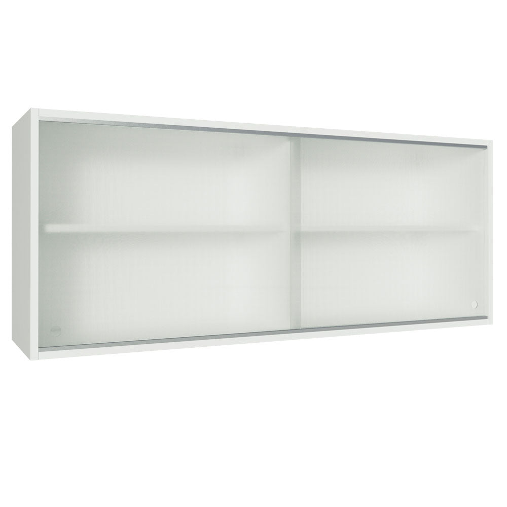 Alacena Madesa 2 Puertas Corredizas de Vidrio Glamy, Lux y Reims - Blanco