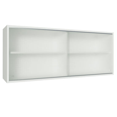 Alacena 120 cm 2 Puertas Corredizas de Vidrio Glamy Lux y Reims Blanco Línea Estándar Madesa