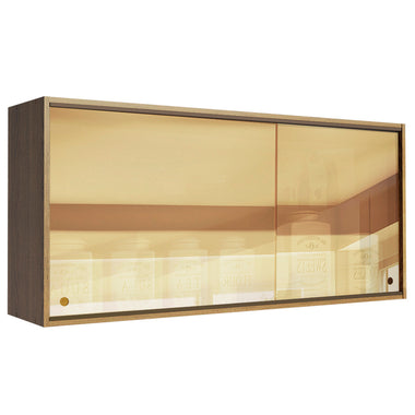 Alacena 105 cm 2 Puertas Corredizas Cristal Reflejo Emilly Madesa