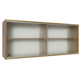 Alacena Madesa 2 Puertas Corredizas de Vidrio Glamy, Lux y Reims Marrón