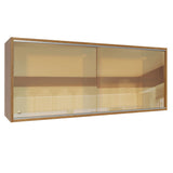 Alacena 120 cm 2 Puertas de Vidrio Reflectivo para Glamy, Lux, Agata y Reims Marrón