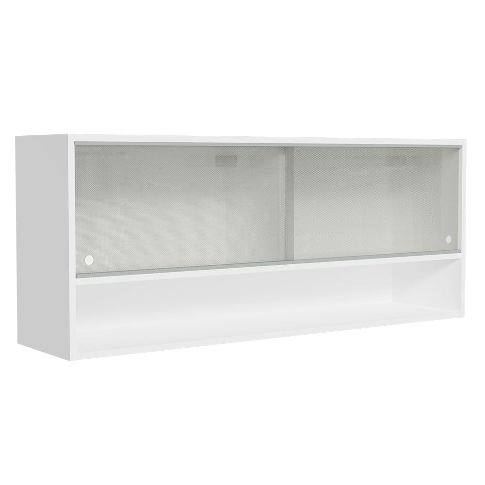 Alacena para Cocina 120 cm 2 Puertas Corredizas de Vidrio color Blanco Madesa