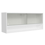 Alacena para Cocina 120 cm 2 Puertas Corredizas de Vidrio color Blanco Madesa