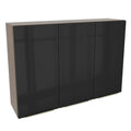 Alacena 120 cm 3 Puertas Marrón/Negro Lux Madesa