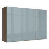 Alacena Cocina 120 cm 3 Puertas Marrón/Gris Lux Madesa