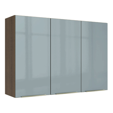 Alacena 120 cm 3 Puertas Marrón/Gris Lux Madesa