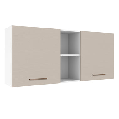 Alacena 150 cm 2 Puertas 2 Nichos Blanco/Crema Agata Madesa
