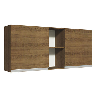 Alacena 150 cm 2 Puertas y 2 Nichos Marrón Glamy Madesa