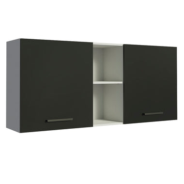Alacena 150 cm 2 Puertas Blanco/Negro Agata Madesa
