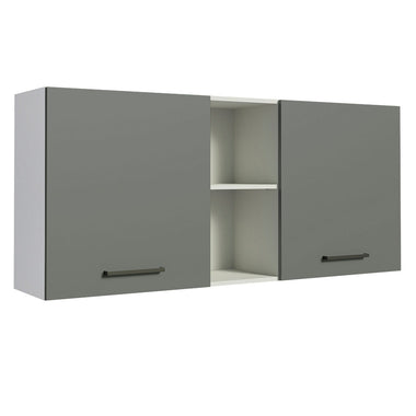 Alacena 150 cm 2 Puertas Blanco/Gris Agata Madesa