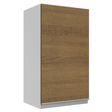 Alacena 35 cm 1 Puerta 100% MDF Blanco/Marrón Acordes Madesa