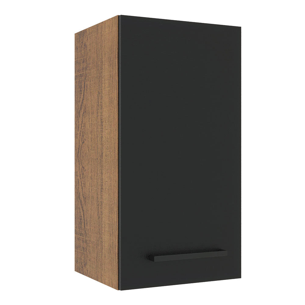 Alacena Cocina 35 cm 1 Puerta Marrón/Negro Agata Madesa
