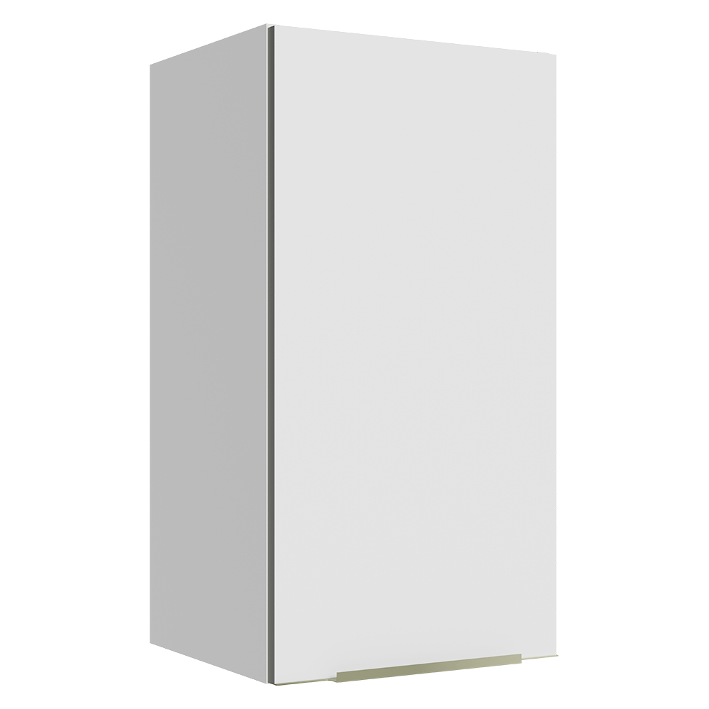 Alacena Cocina 35 cm 1 Puerta Blanco/Blanco Aterciopelado Lux Madesa