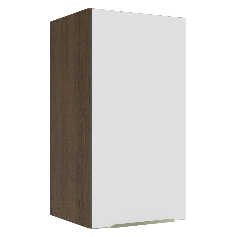 Alacena Cocina 35 cm 1 Puerta Marrón/Blanco Aterciopelado Lux Madesa