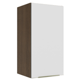 Alacena Cocina 35 cm 1 Puerta Marrón/Blanco Aterciopelado Lux Madesa