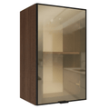 Alacena 40 cm 1 Puerta Marrón/Negro Vidrio Reflecta Bronce Vinilo Madesa