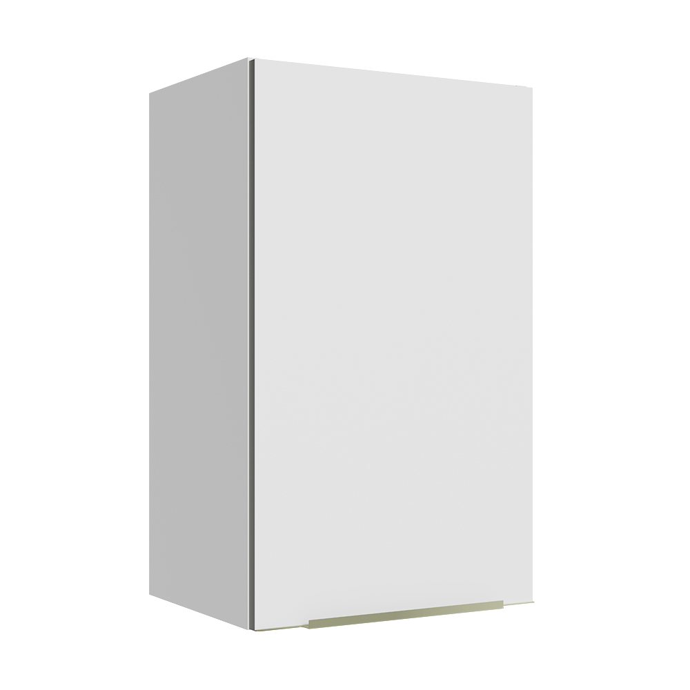 Alacena Cocina 40 cm 1 Puerta Blanco/Blanco Aterciopelado Lux Madesa