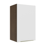 Alacena Cocina 40 cm 1 Puerta Marrón/Blanco Aterciopelado Lux Madesa