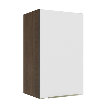Alacena 40 cm 1 Puerta Aterciopelado Marrón/Blanco Lux Madesa